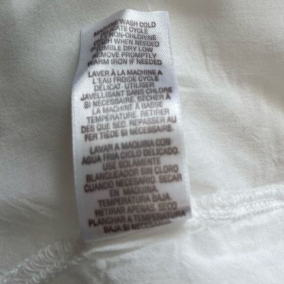 Splendid White T-Shirt Blouse Top Rayon Semi Sheer Lightweight Cap Sleeve XS - Picture 8 of 8